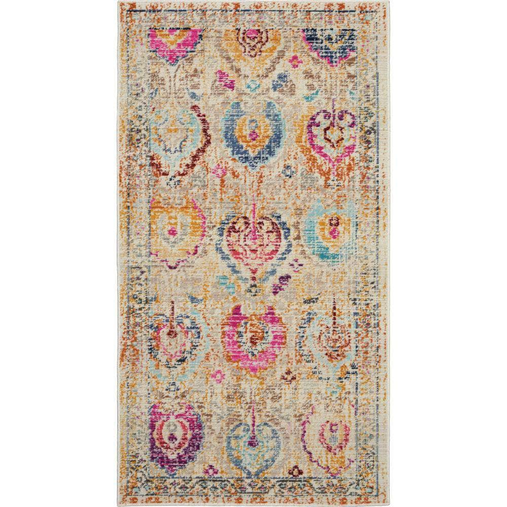 Vintage Kashan VKA04 Ivory/Multicolor Rugs #color_ivory/multicolor