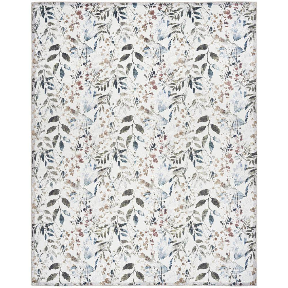 Nourison Washables NWB05 Ivory Multicolor Rug #color_ivory multicolor