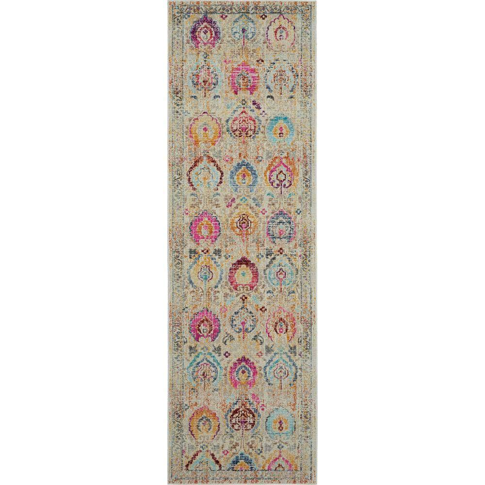 Vintage Kashan VKA04 Ivory/Multicolor Rugs #color_ivory/multicolor