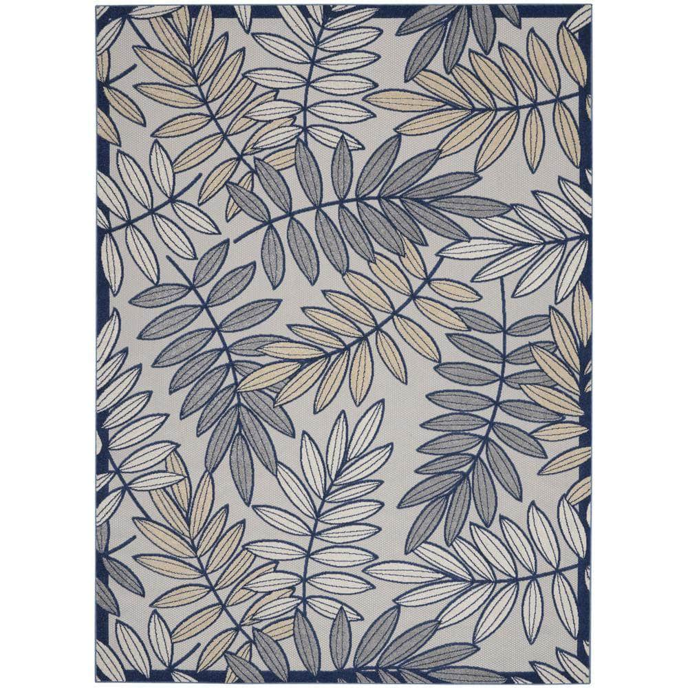 Aloha ALH18 Ivory/Navy Rugs #color_ivory/navy