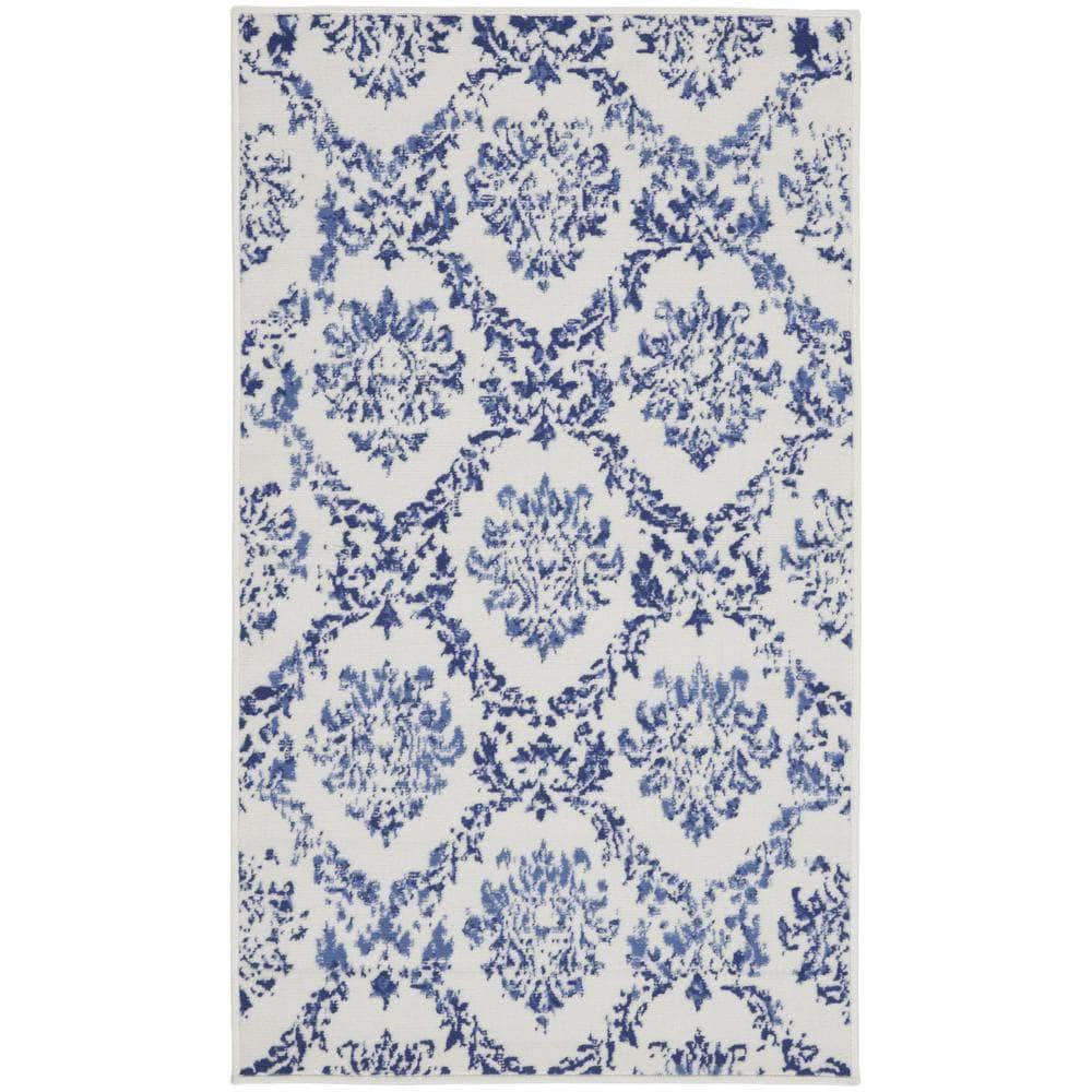 Whimsicle WHS01 Ivory Navy Rugs #color_ivory navy