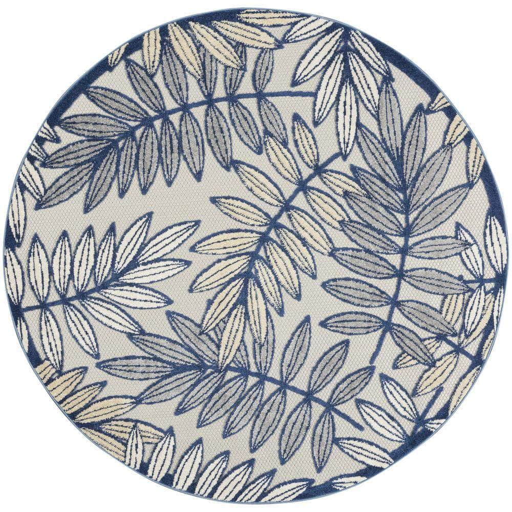 Aloha ALH18 Ivory/Navy Rugs #color_ivory/navy