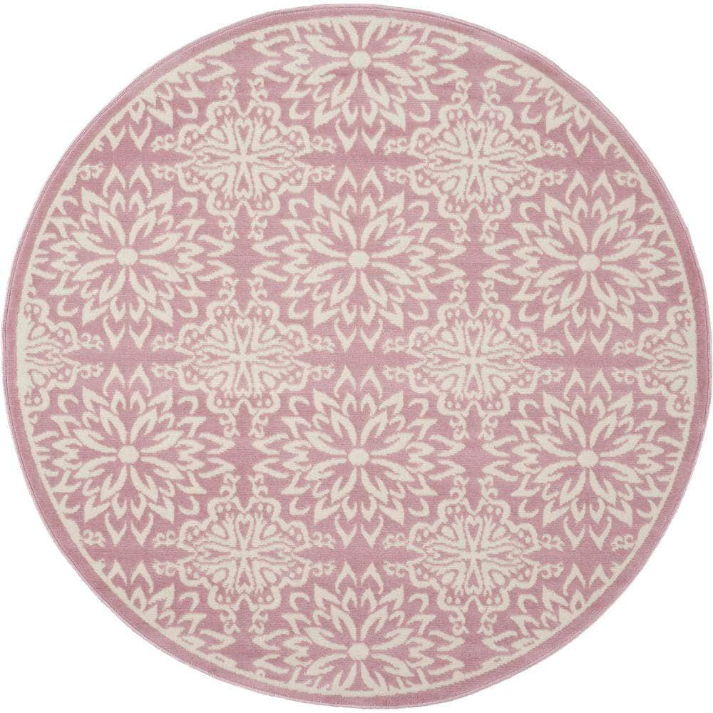 Jubilant JUB06 Ivory/Pink Rugs #color_ivory/pink