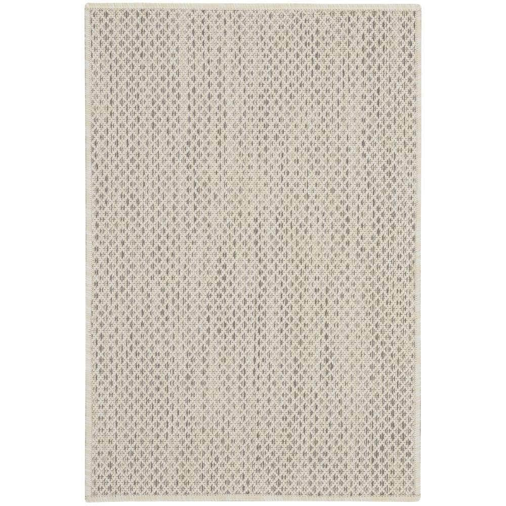 Courtyard COU01 Ivory Silver Rugs #color_ivory silver