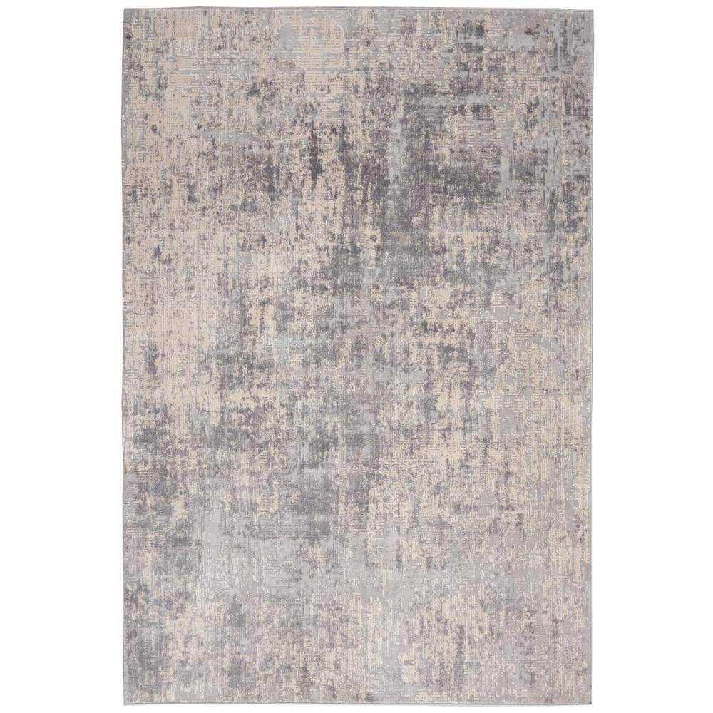 Rustic Textures RUS01 Ivory/Silver Rugs #color_ivory/silver