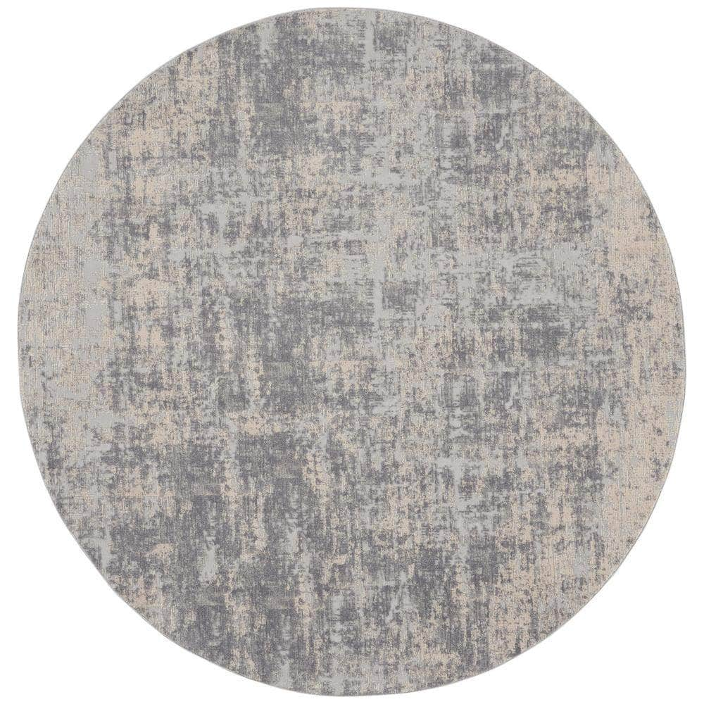 Rustic Textures RUS01 Ivory/Silver Rugs #color_ivory/silver