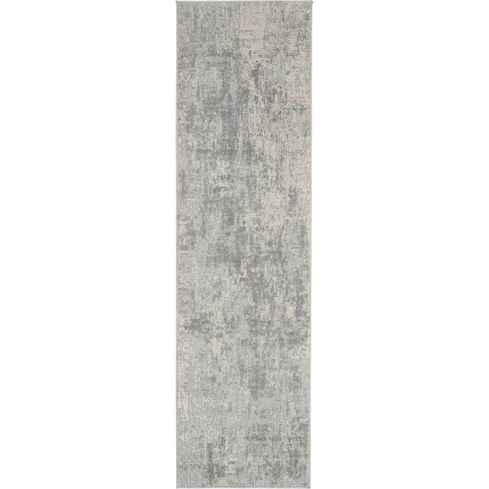 Rustic Textures RUS01 Ivory/Silver Rugs #color_ivory/silver