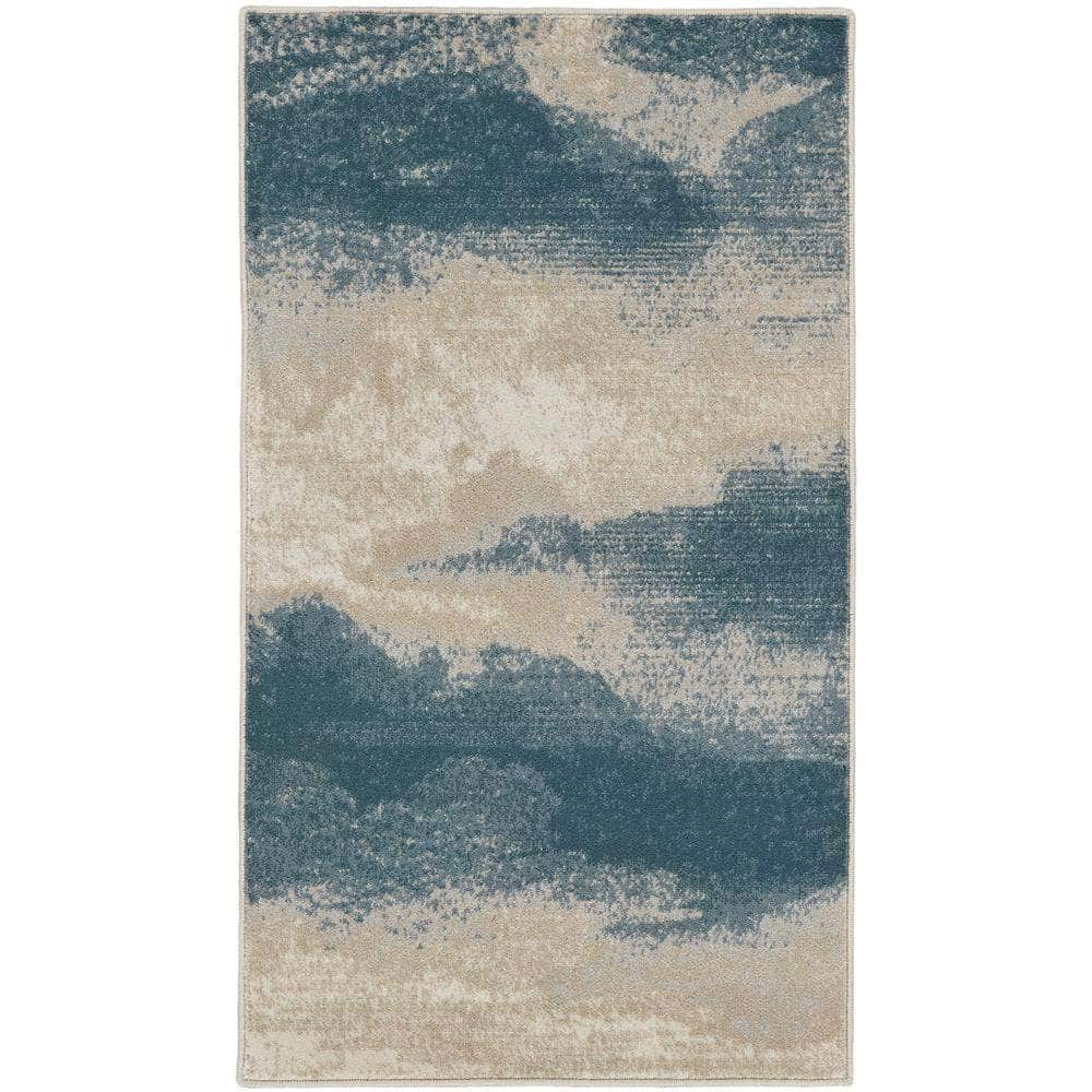 Maxell MAE06 Ivory/Teal Rugs #color_ivory/teal