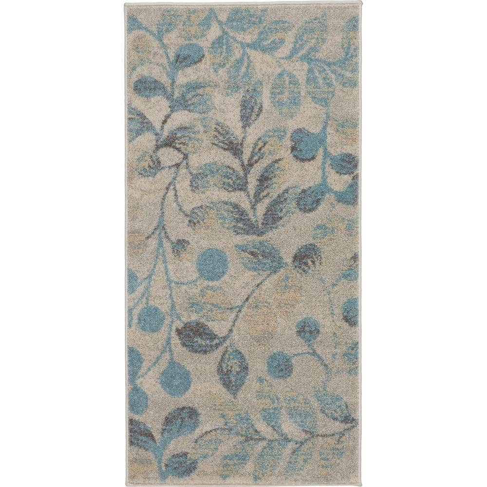 Tranquil TRA03 Ivory/Turquoise Rugs #color_ivory/turquoise