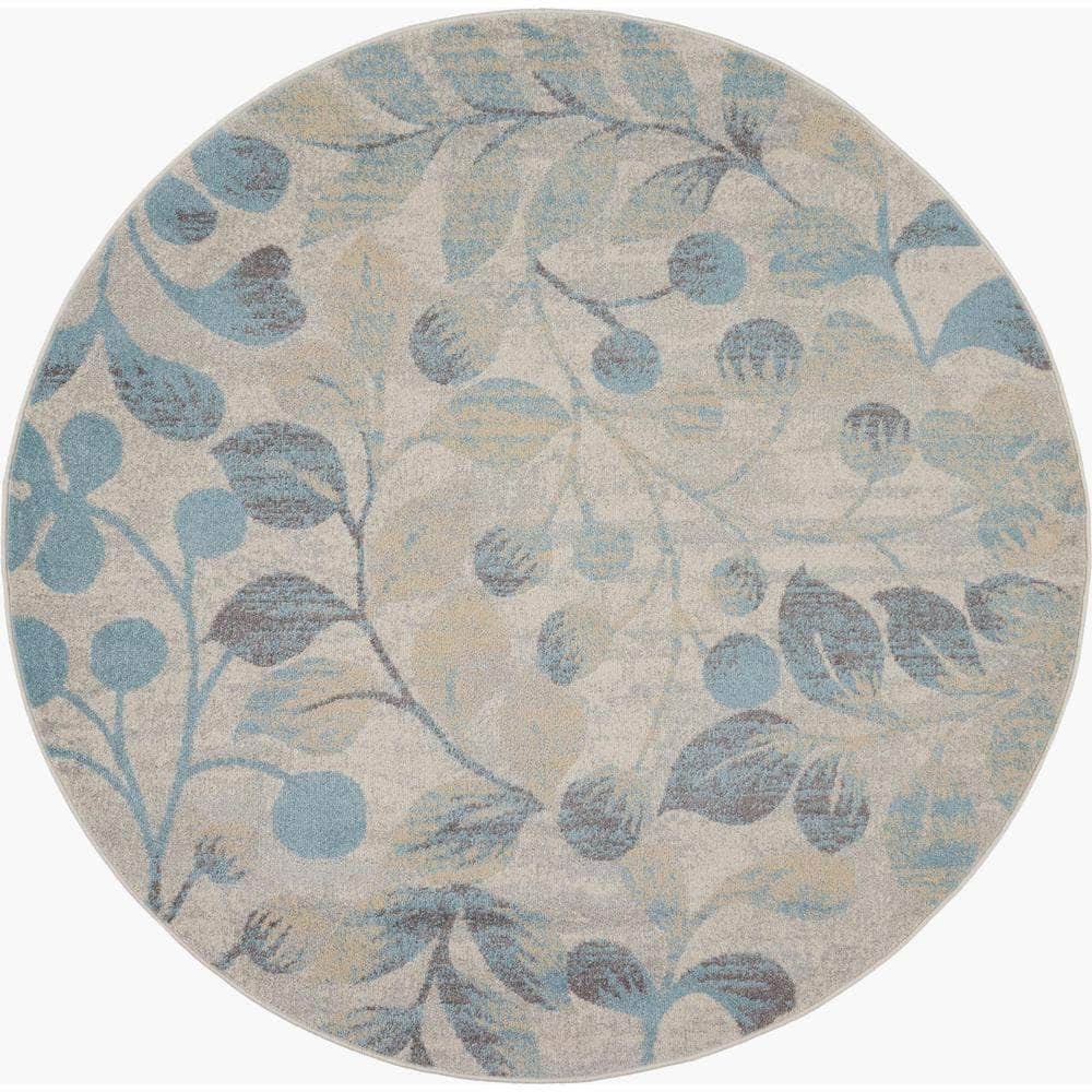 Tranquil TRA03 Ivory/Turquoise Rugs #color_ivory/turquoise