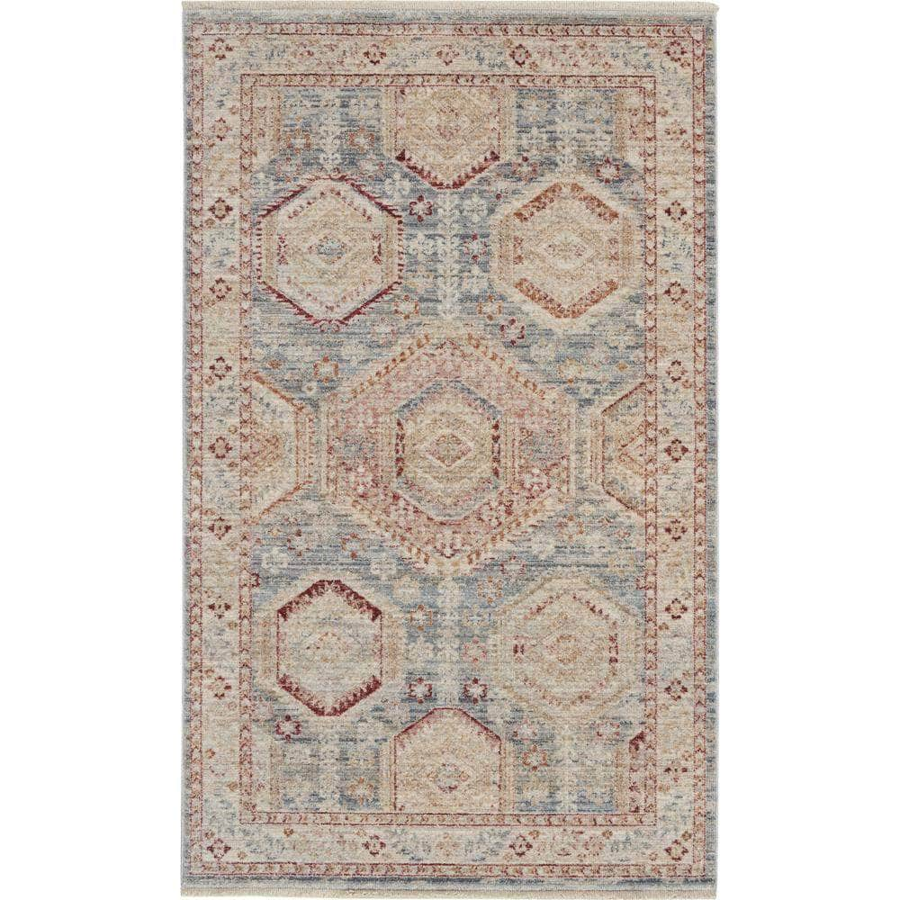 Enchanting Home ENH01 Light Blue Multi Rugs #color_light blue multi