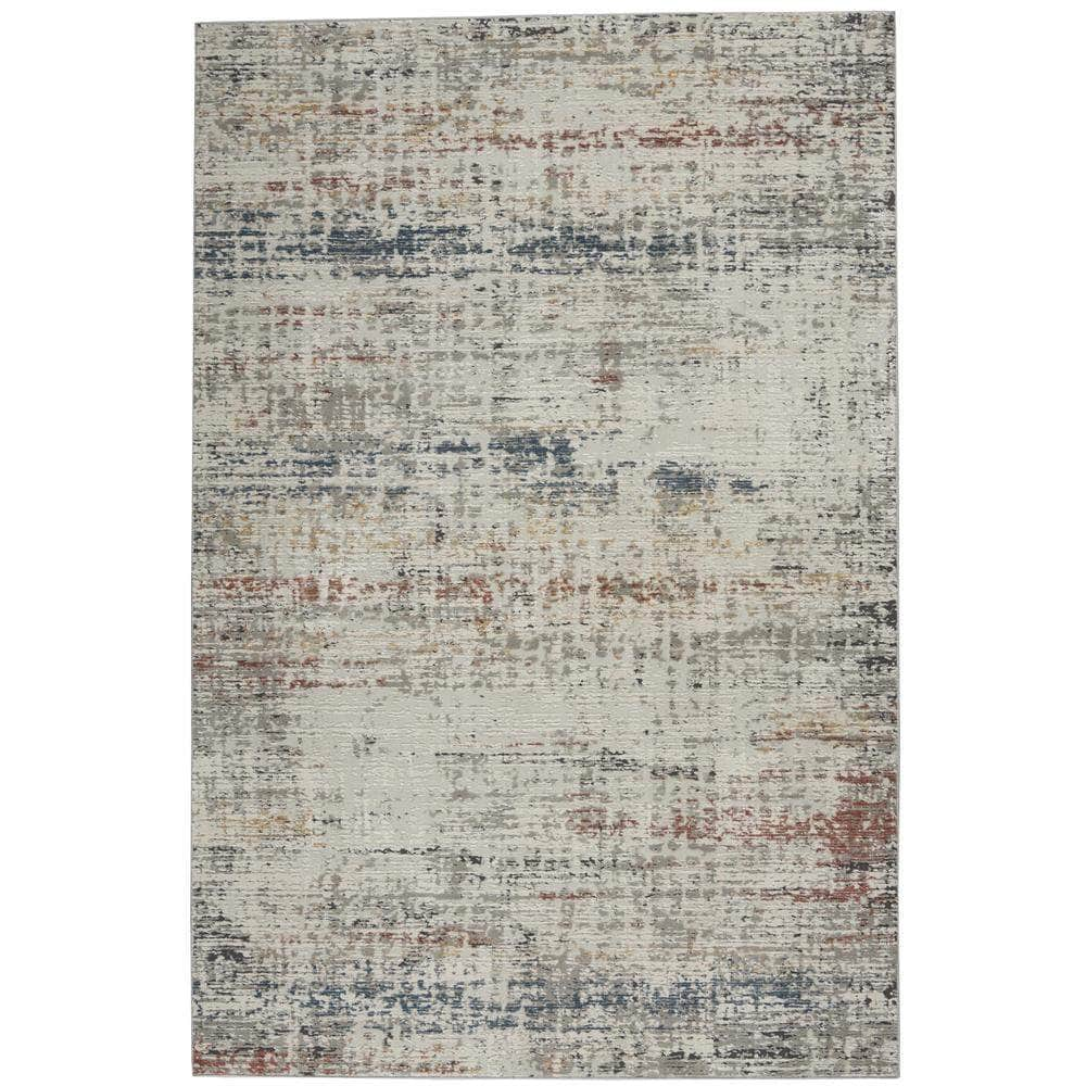 Rustic Textures RUS14 Light Grey Multi Rugs #color_light grey multi