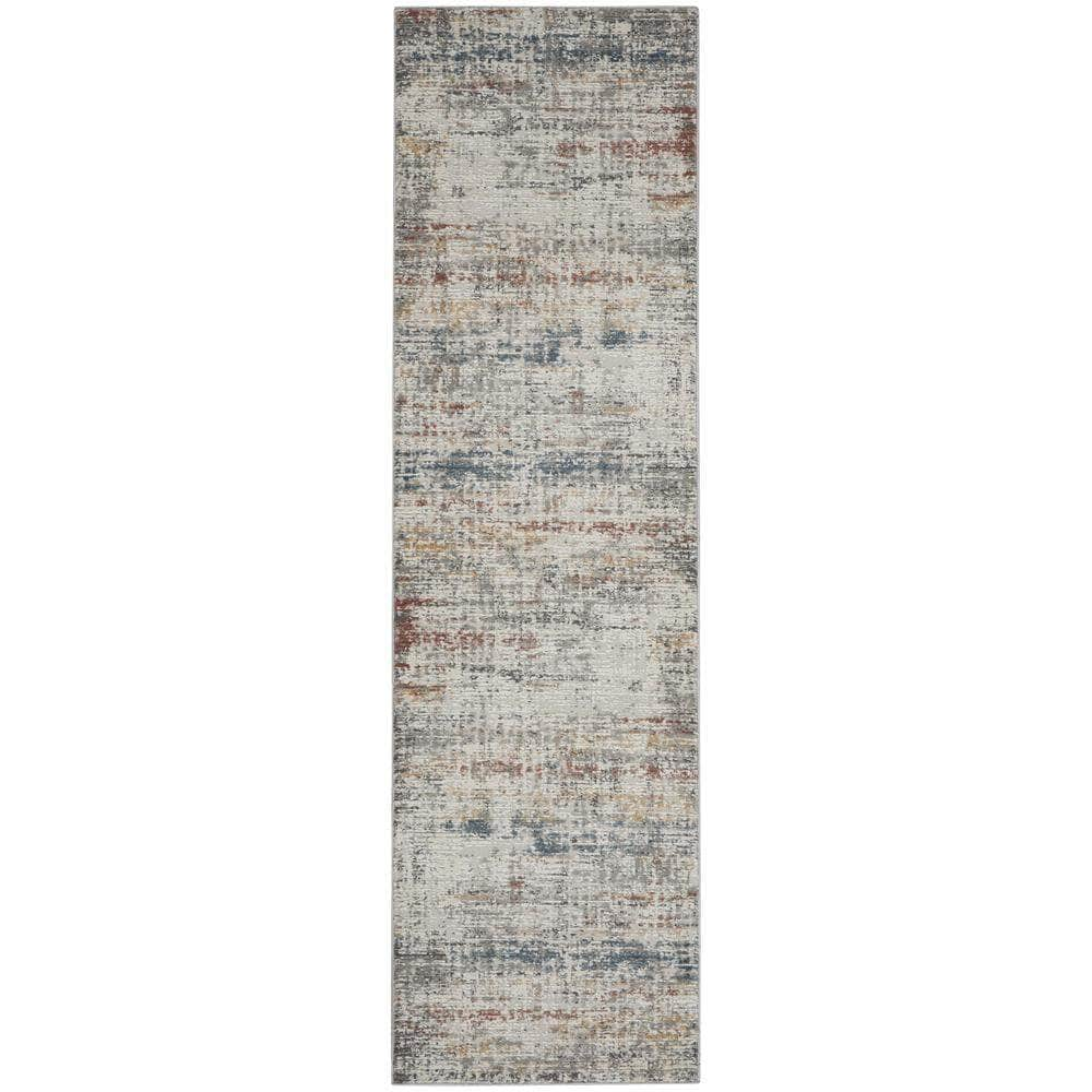 Rustic Textures RUS14 Light Grey Multi Rugs #color_light grey multi