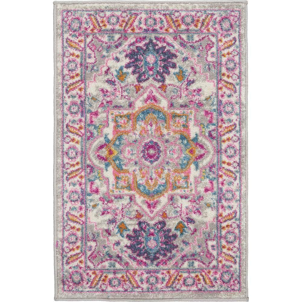 Passion PSN20 Light Grey/Pink Rugs #color_light grey/pink