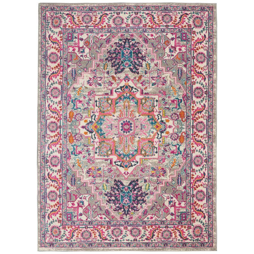 Passion PSN20 Light Grey/Pink Rugs #color_light grey/pink