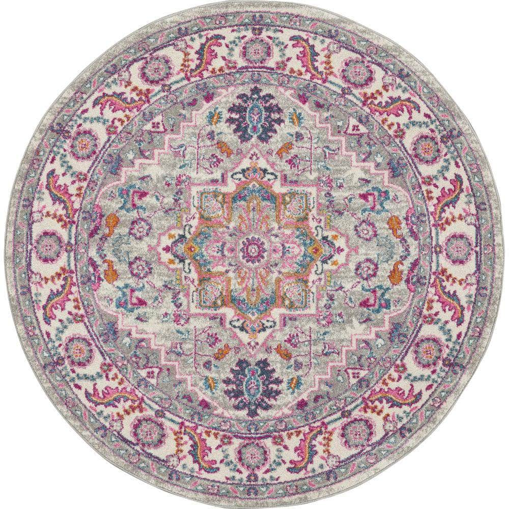 Passion PSN20 Light Grey/Pink Rugs #color_light grey/pink