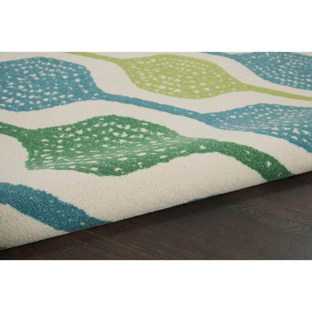 Sun & Shade SND70 Ivory/Aqua Rugs #color_ivory/aqua