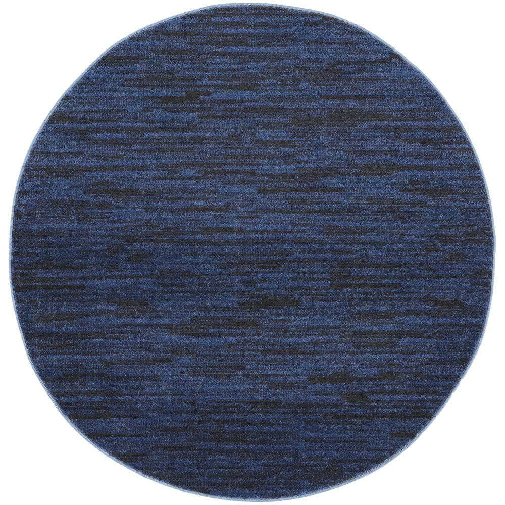 Nourison Essentials NRE01 Midnight Blue Rugs #color_midnight blue