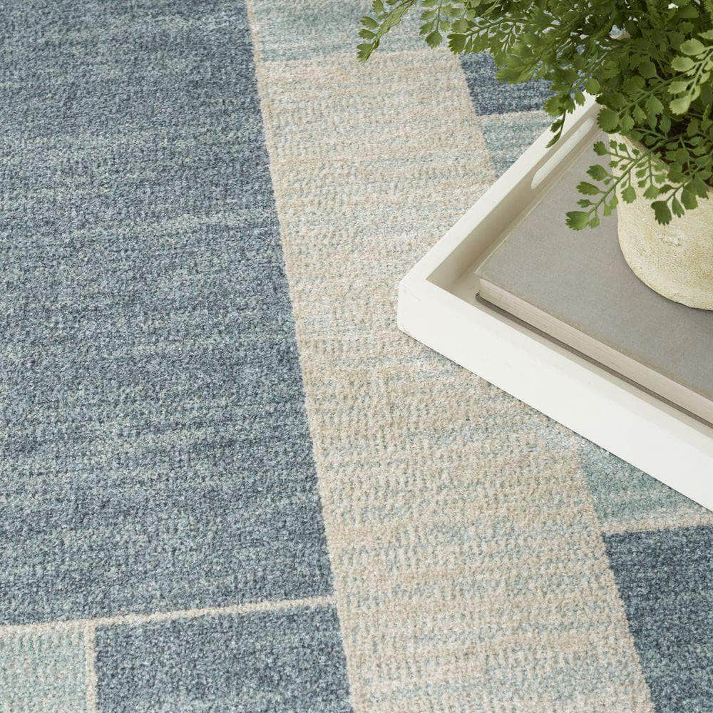 Astra Machine Washable ASW09 Blue Ivory Rug #color_blue ivory