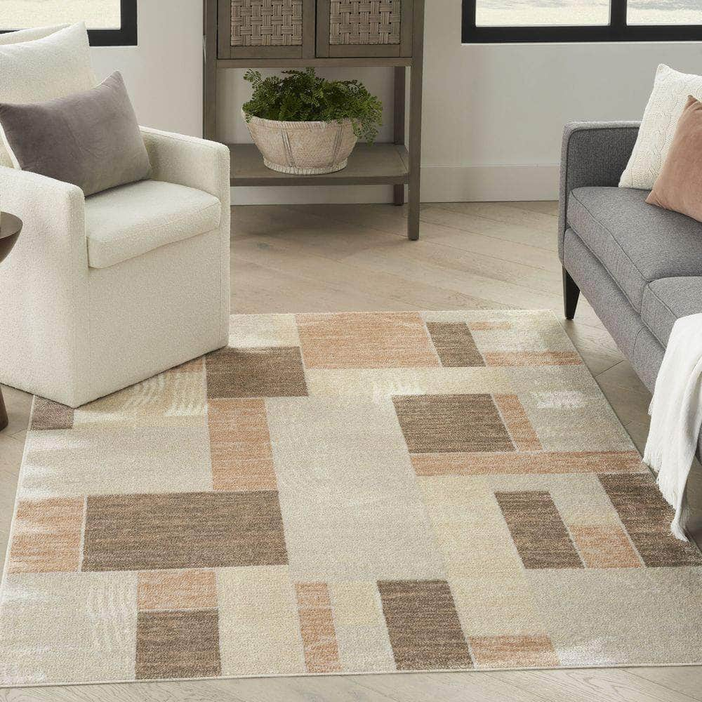 Astra Machine Washable ASW09 Beige Multicolor Rug #color_beige multicolor