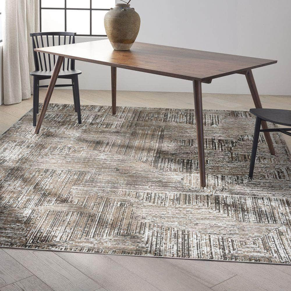 CK024 Irradiant IRR01 Black Ivory Rug #color_black ivory