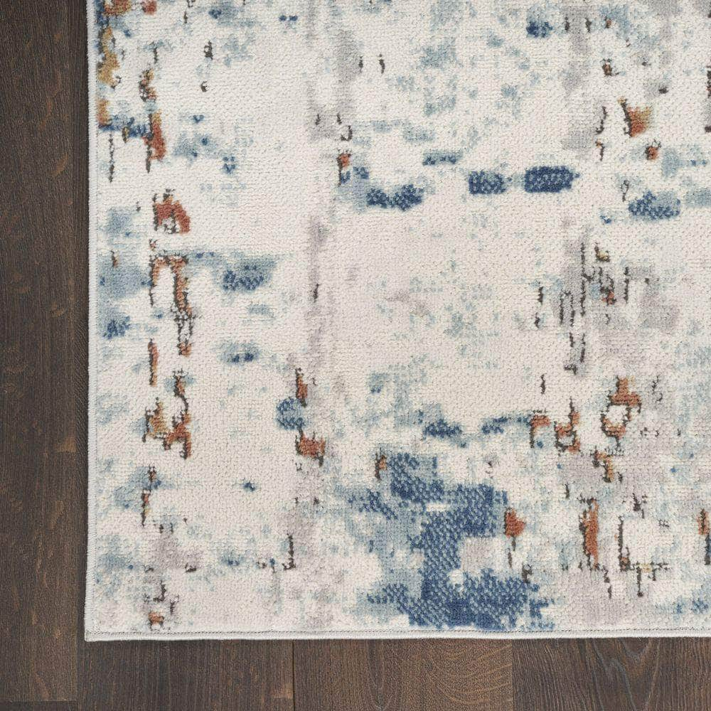 Concerto CNC01 Beige Blue Rust Rug #color_beige blue rust