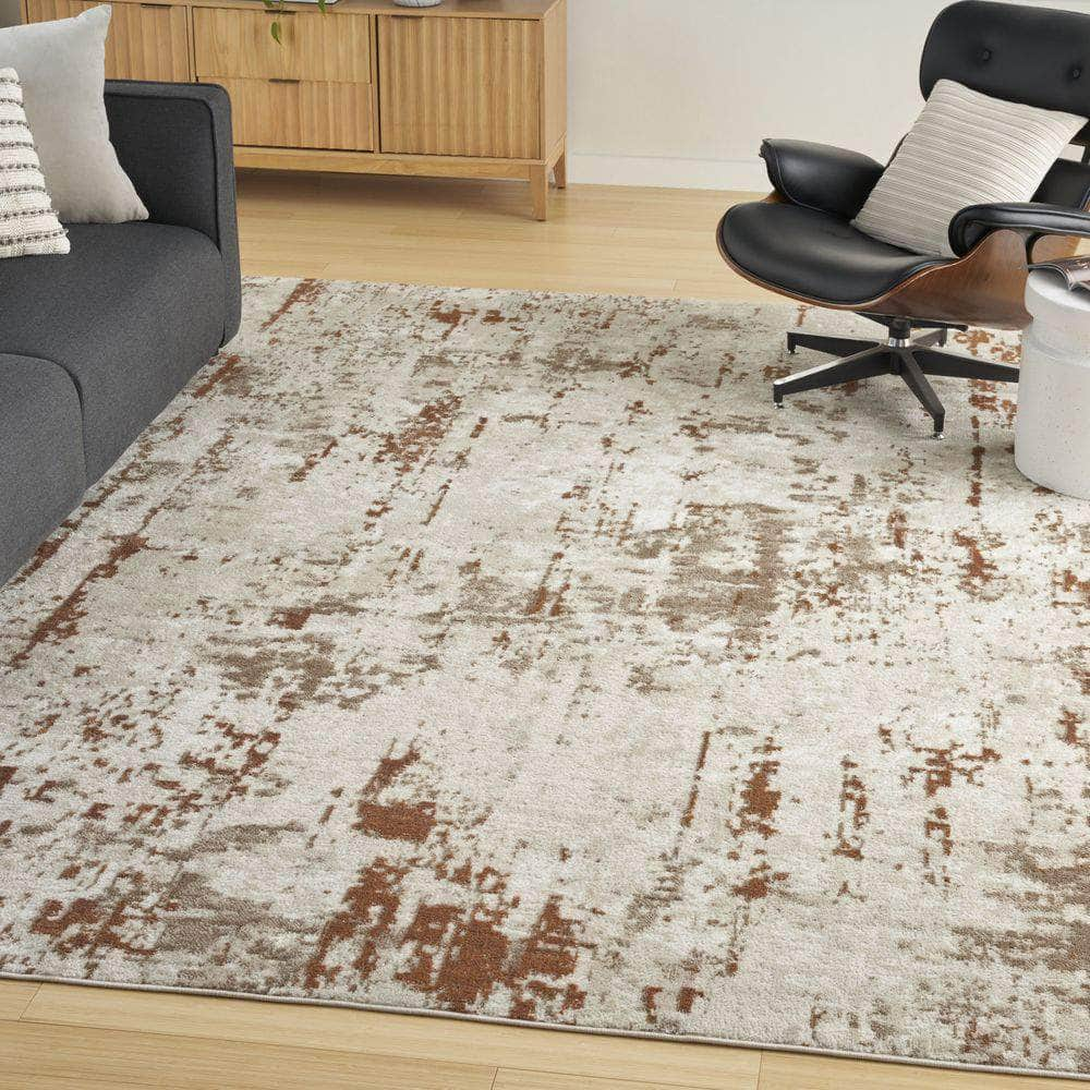 Concerto CNC01 Ivory Rust Rug #color_ivory rust