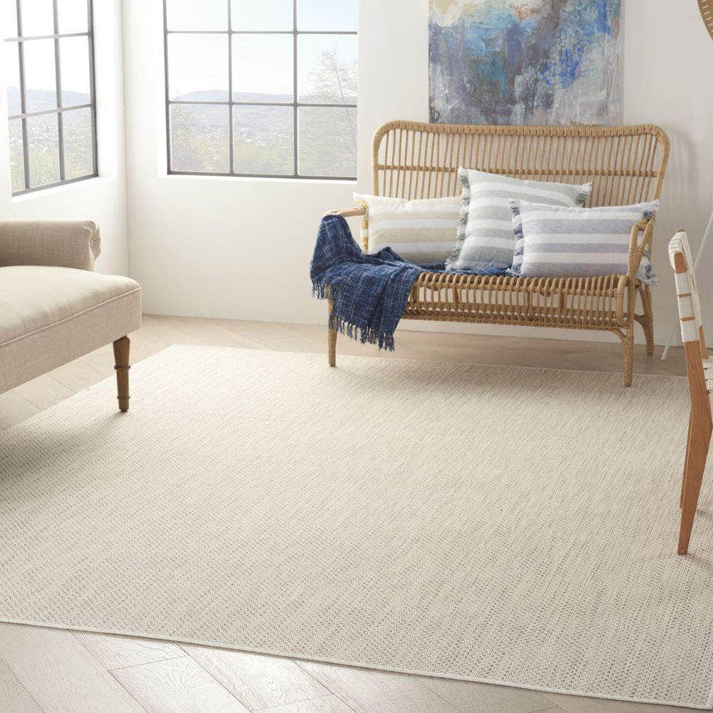 Courtyard COU01 Ivory/Aqua Rug #color_ivory/aqua