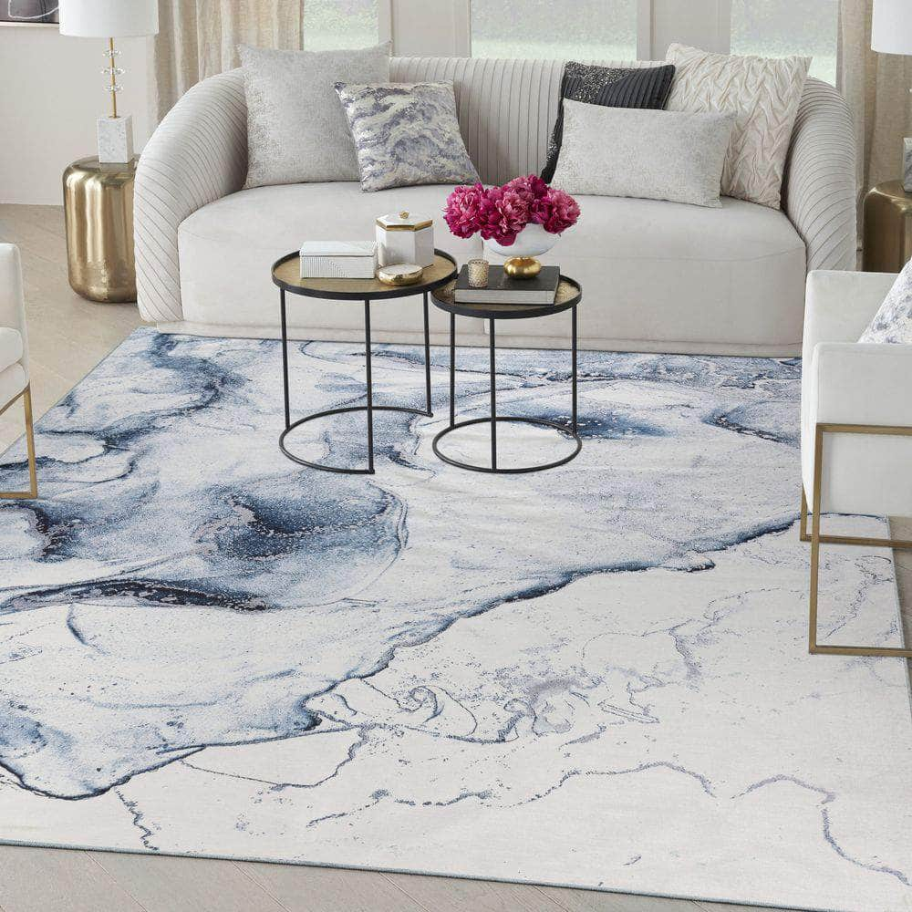 Daydream DDR01 Ivory Blue Rug #color_ivory blue