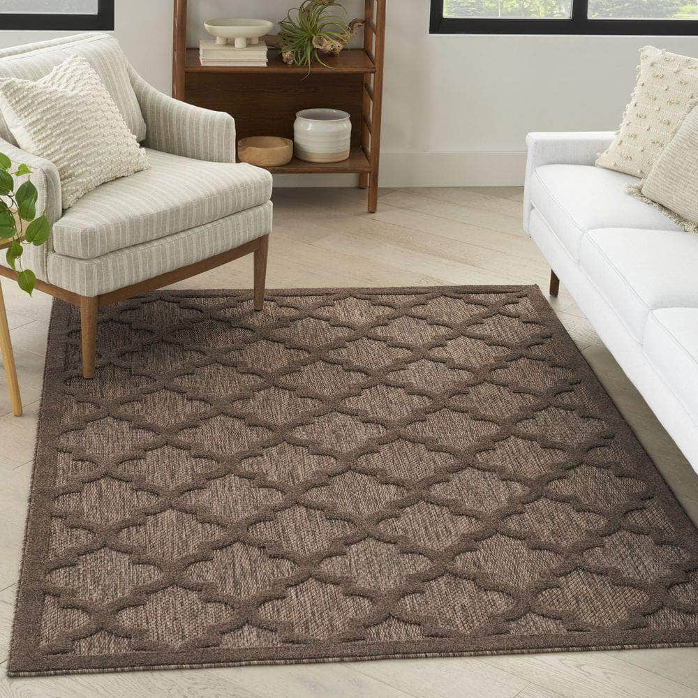 Easy Care NES01 Brown Rug #color_brown