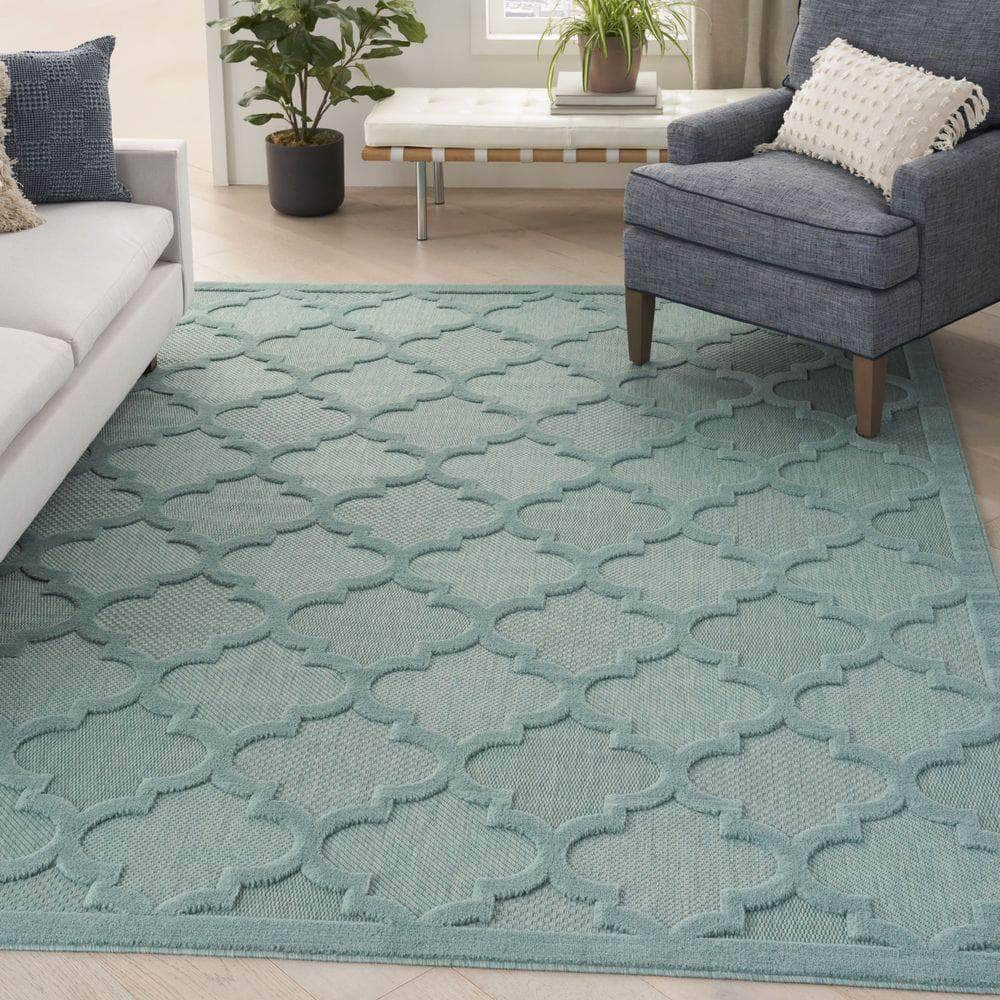 Easy Care NES01 Aqua/Teal Rug #color_aqua/teal