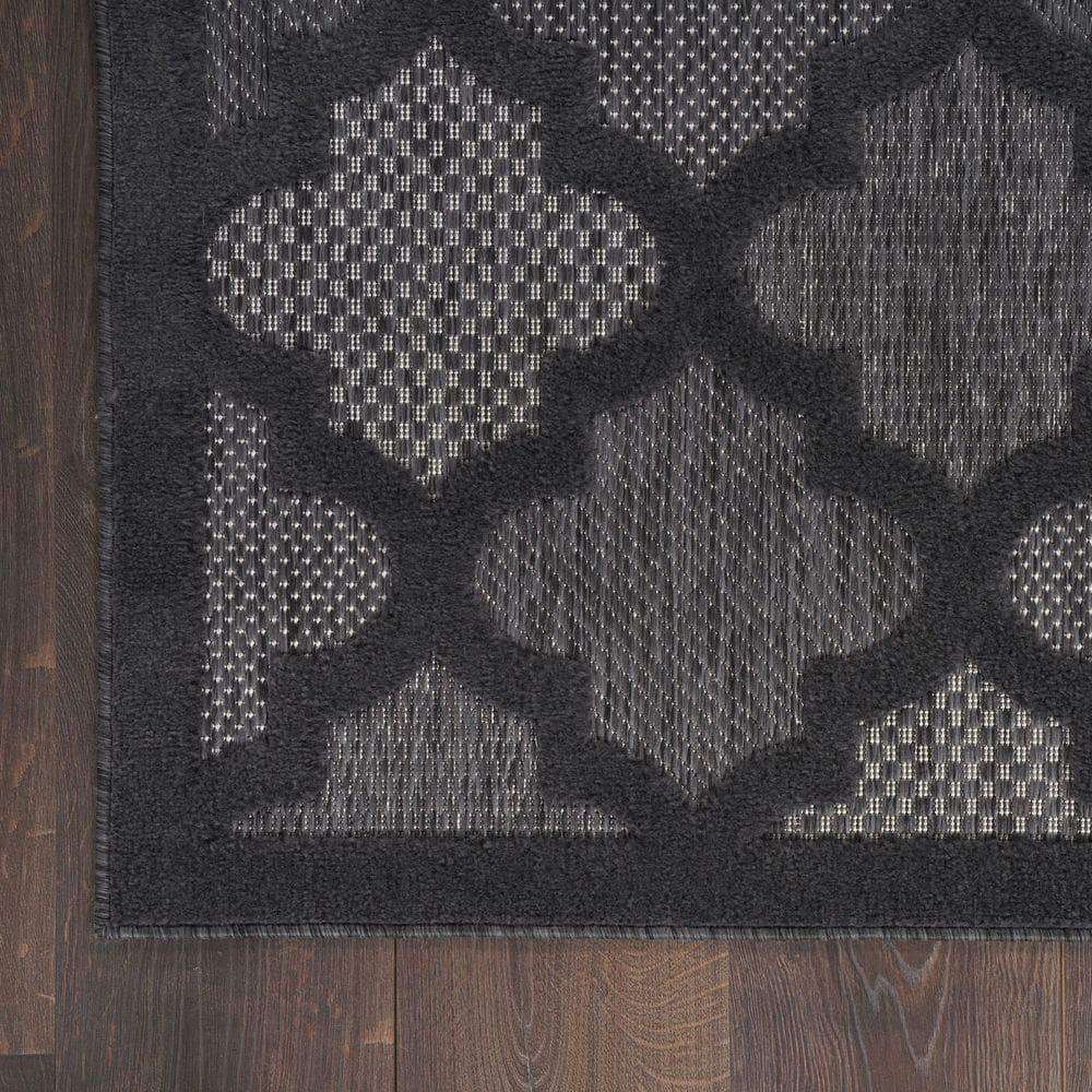 Easy Care NES01 Charcoal/Black Rug #color_charcoal/black