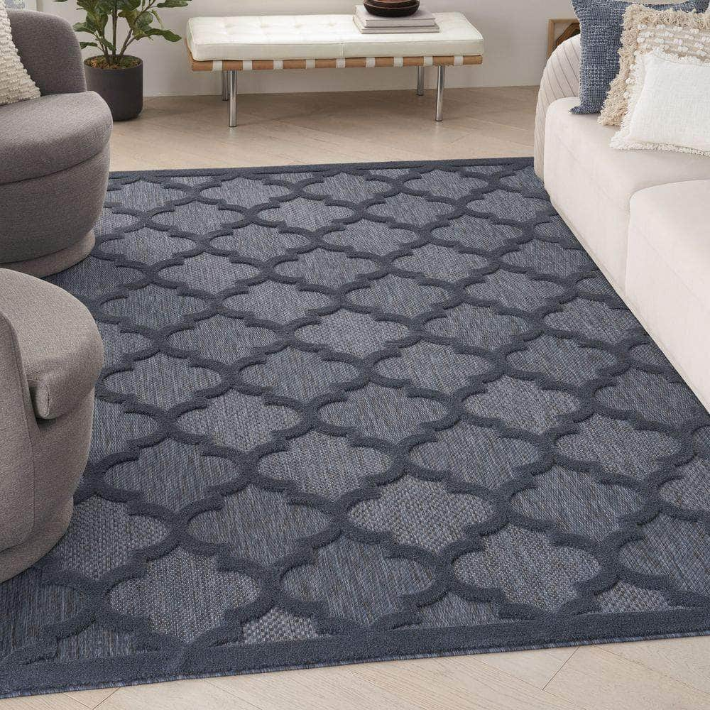 Easy Care NES01 Navy Blue Rug #color_navy blue