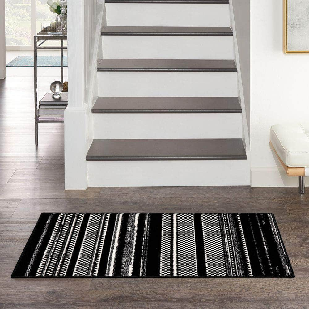 Grafix GRF41 Black White Rug #color_black white