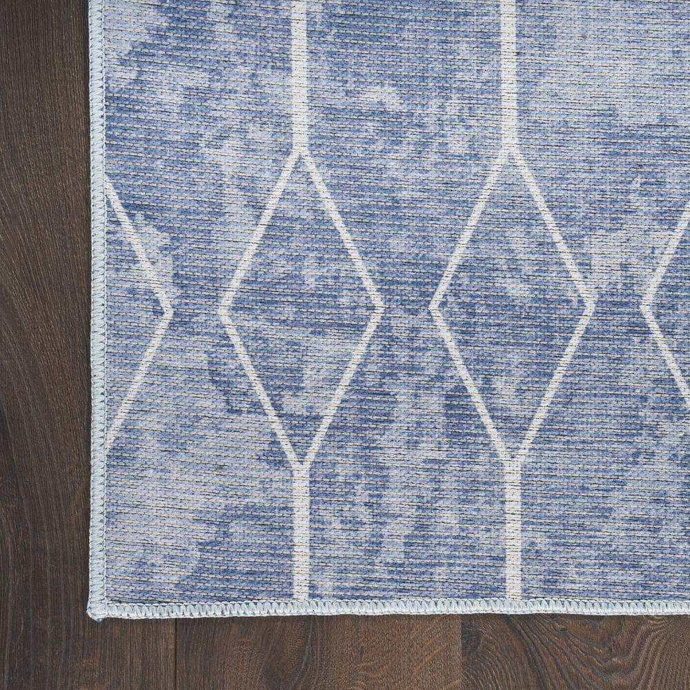 Machine Washable Series 1 SR107 Blue Rug #color_blue