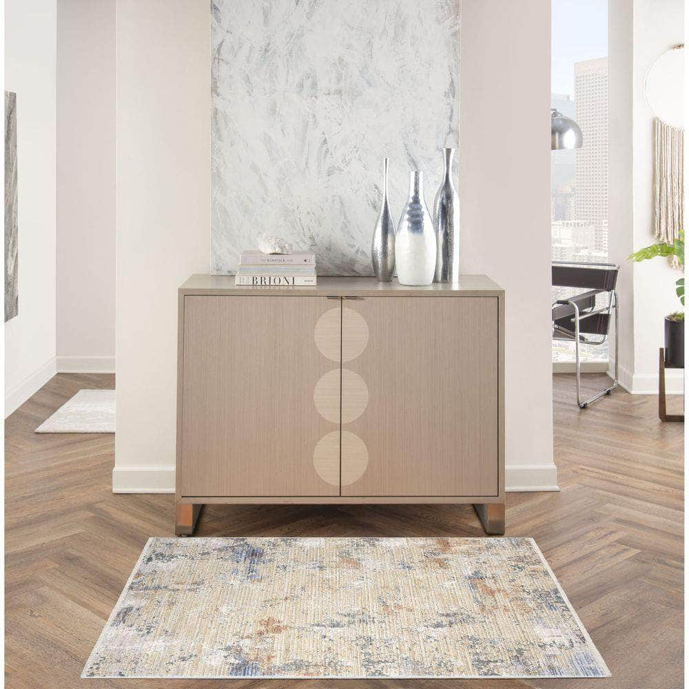 Modern Abstract MAB01 Beige Grey Rug #color_beige grey