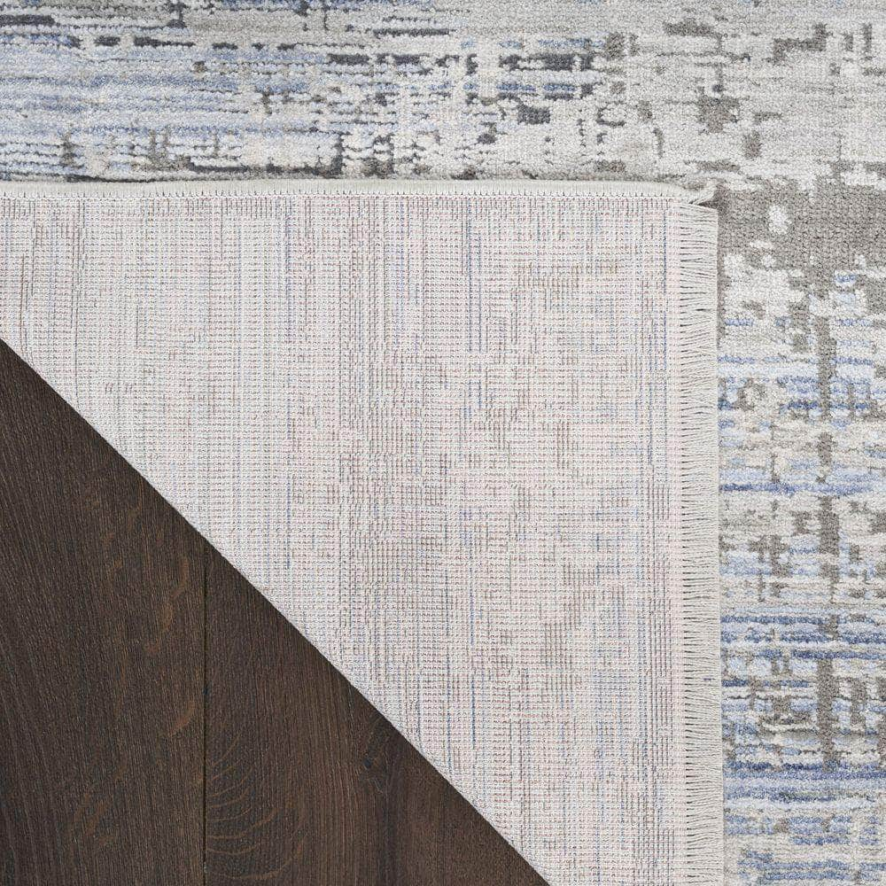 Modern Abstract MAB02 Blue Grey Rug #color_blue grey