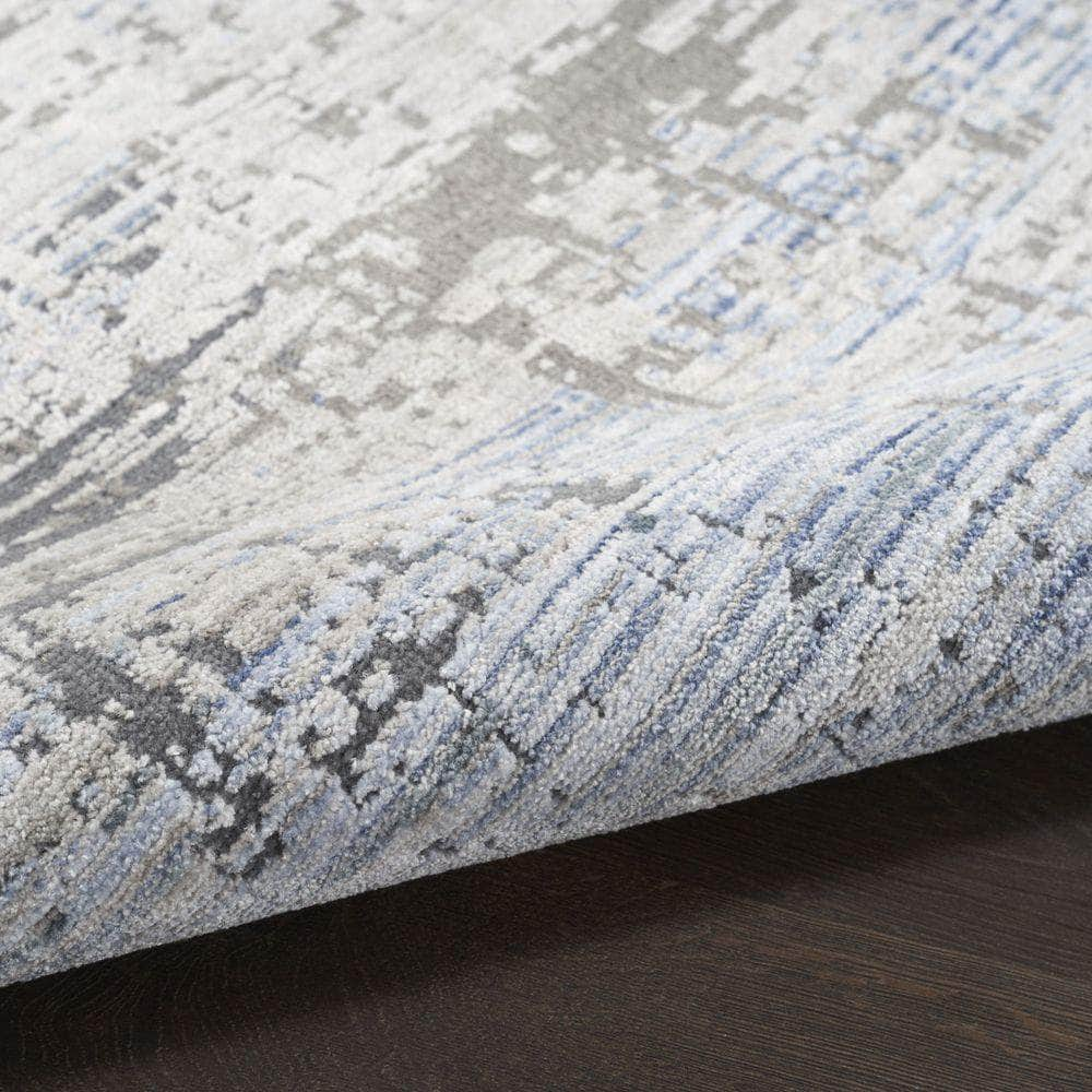 Modern Abstract MAB02 Blue Grey Rug #color_blue grey