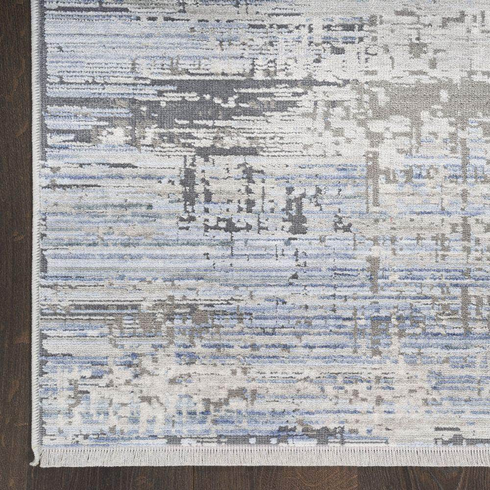 Modern Abstract MAB02 Blue Grey Rug #color_blue grey