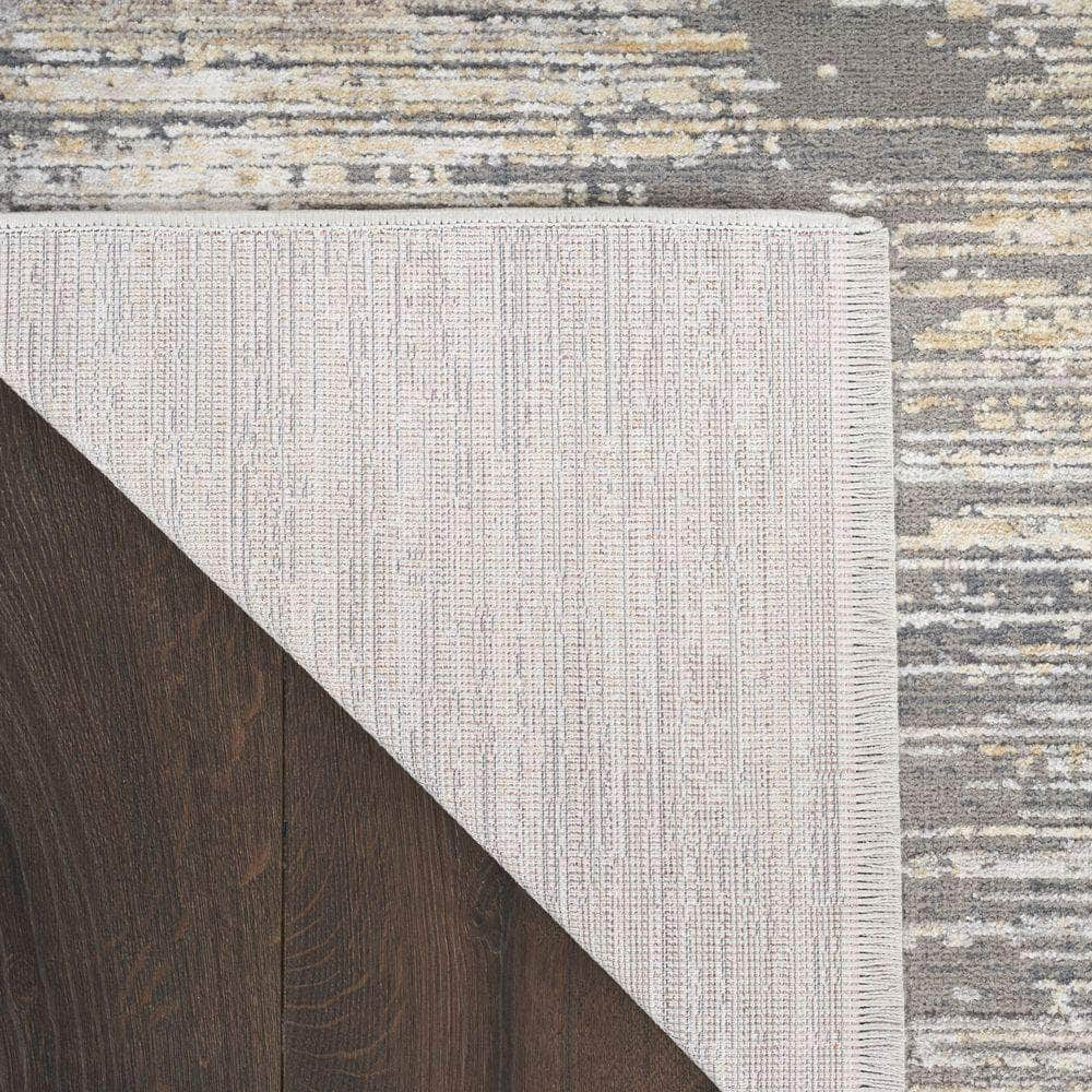 Modern Abstract MAB03 Grey Gold Rug #color_grey gold