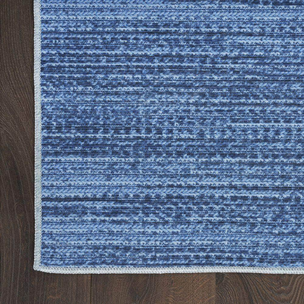 Nourison Washables NWB03 Blue Rug #color_blue