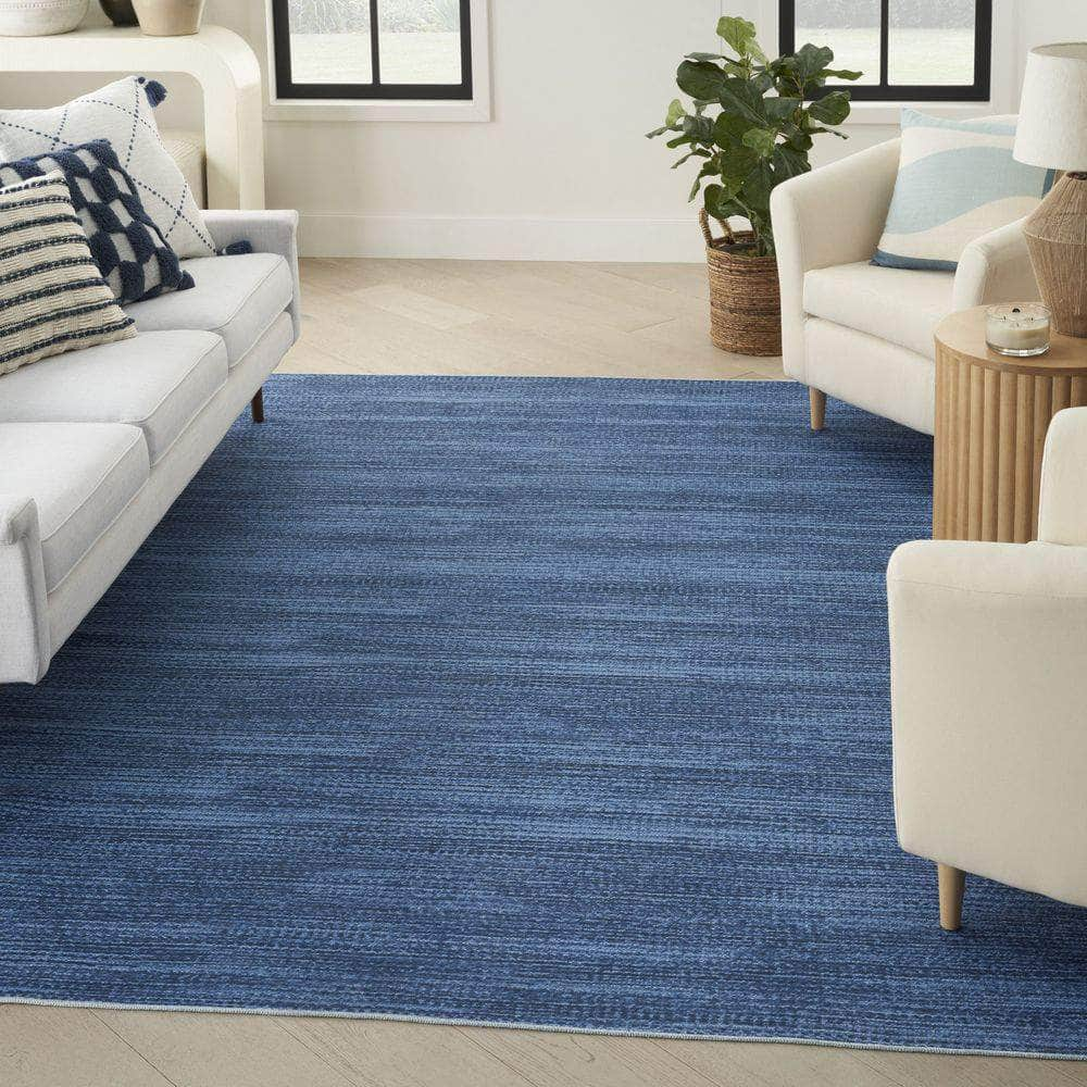 Nourison Washables NWB03 Blue Rug #color_blue