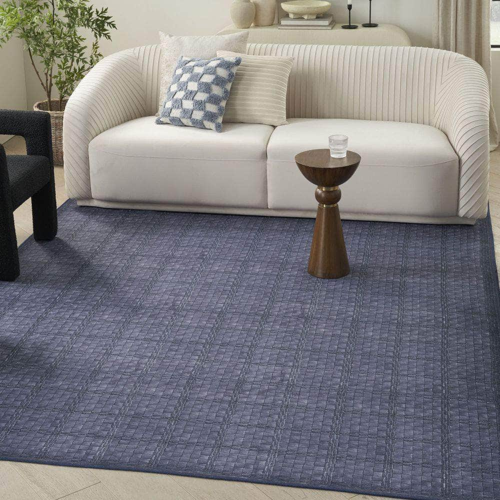 Nourison Washables NWB04 Navy Blue Rug #color_navy blue