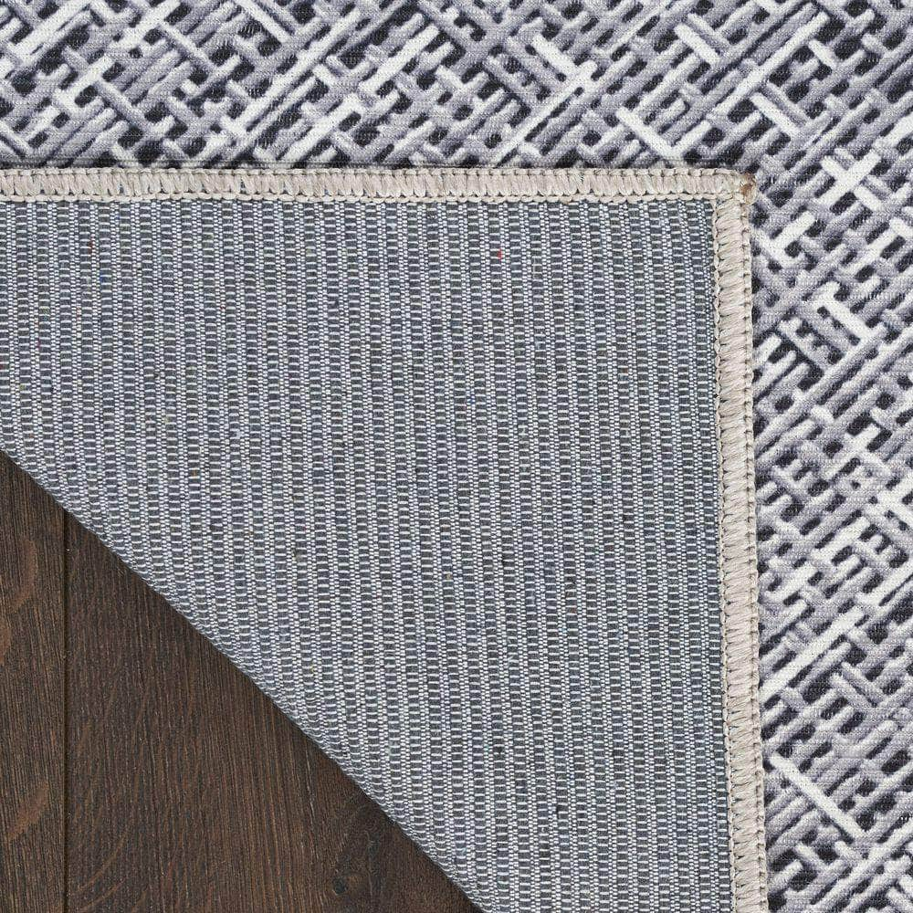 Nourison Washables NWB08 Grey Rug #color_grey