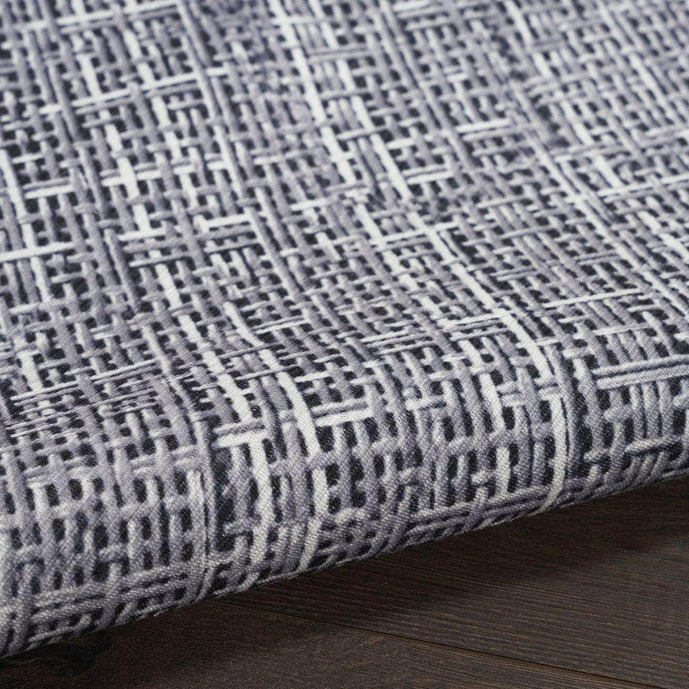 Nourison Washables NWB08 Grey Rug #color_grey