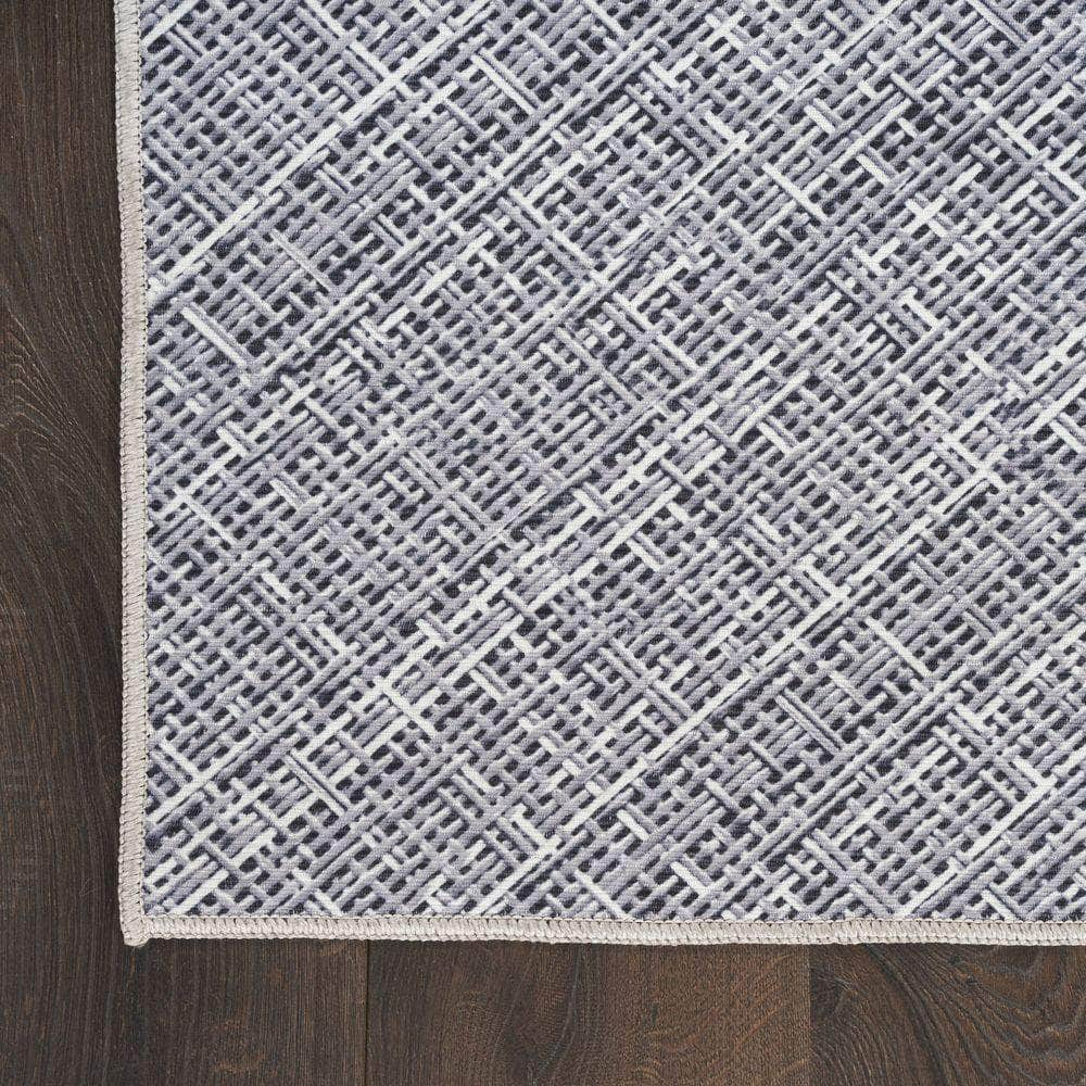 Nourison Washables NWB08 Grey Rug #color_grey