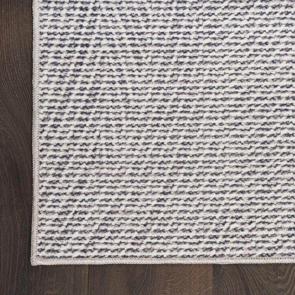 Nourison Washables NWB10 Ivory Grey Rug #color_ivory grey