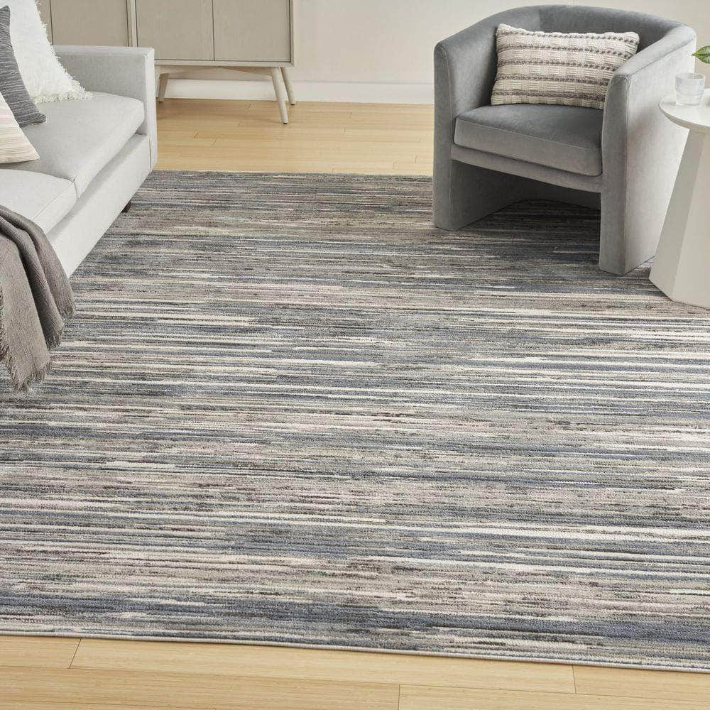 Serenity Home SRH03 Ivory Grey Blue Rug #color_ivory grey blue