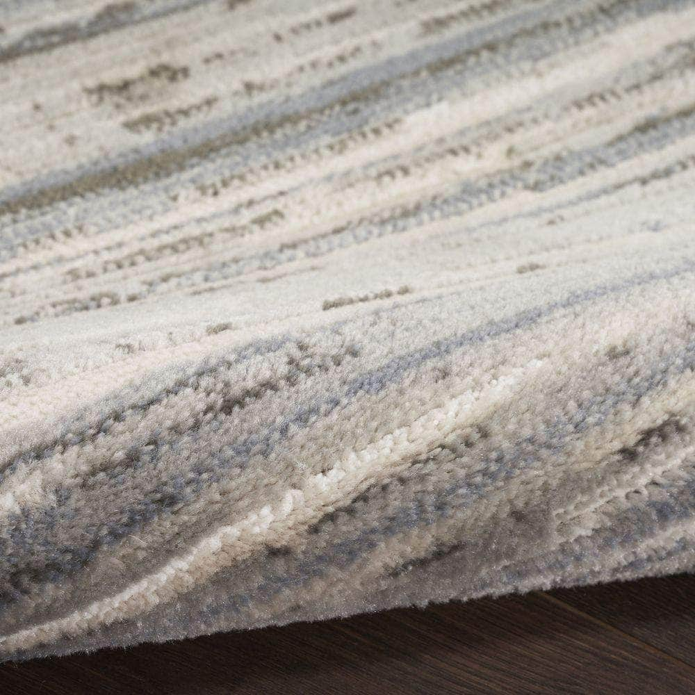 Serenity Home SRH03 Ivory Grey Blue Rug #color_ivory grey blue