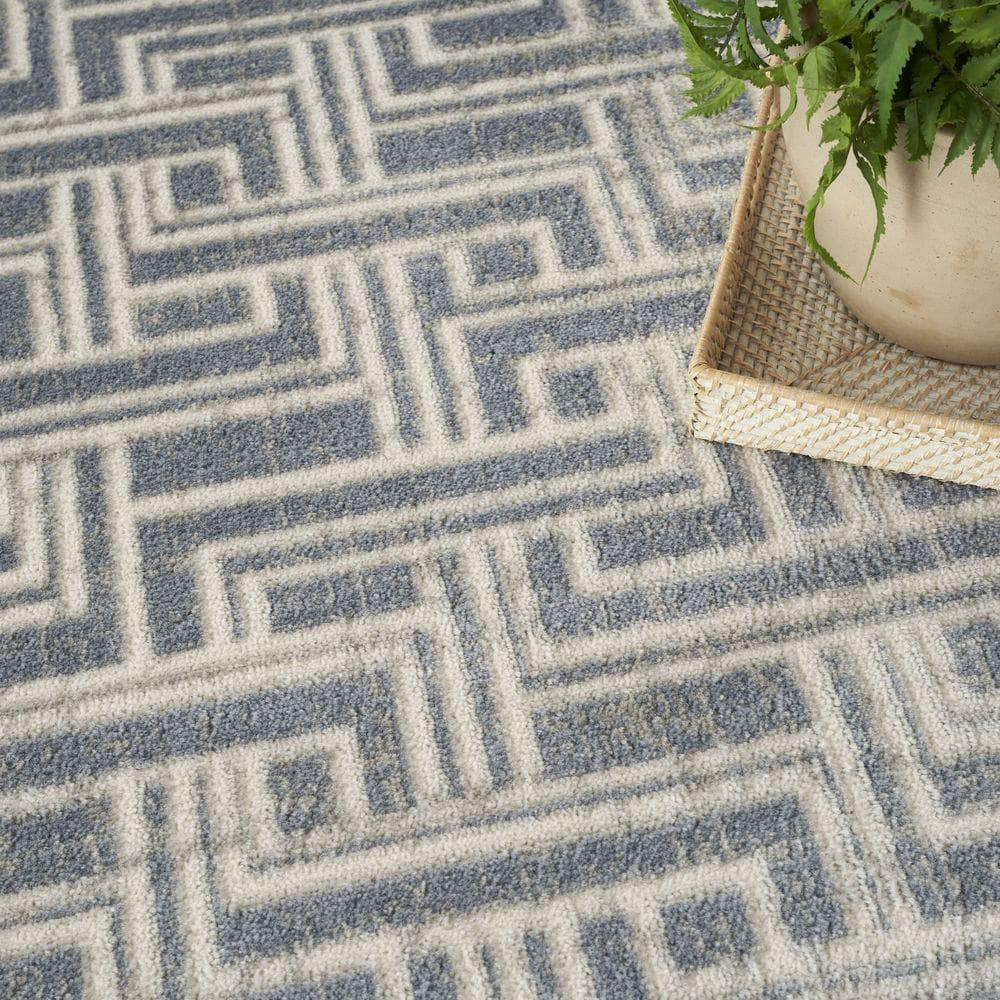 Serenity Home SRH04 Blue Ivory Rug #color_blue ivory